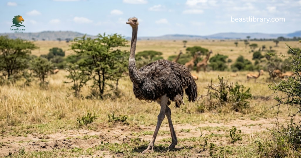 ostrich- mammal with big eyes