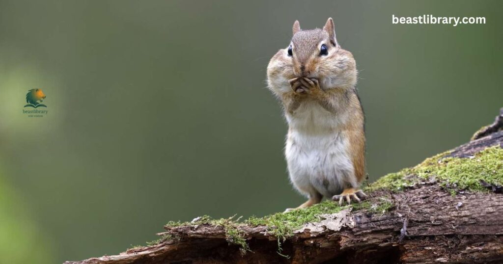 Chipmunk animal with stripes