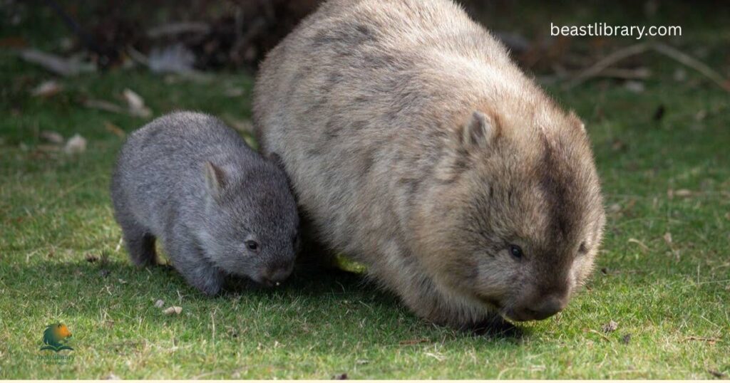 Wombat animal without tail