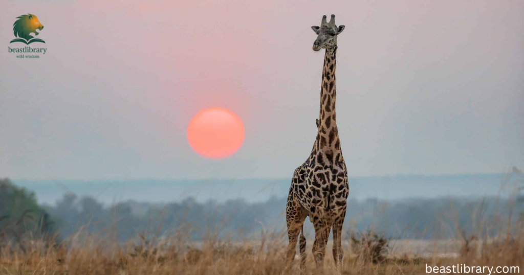 giraffe with long neck