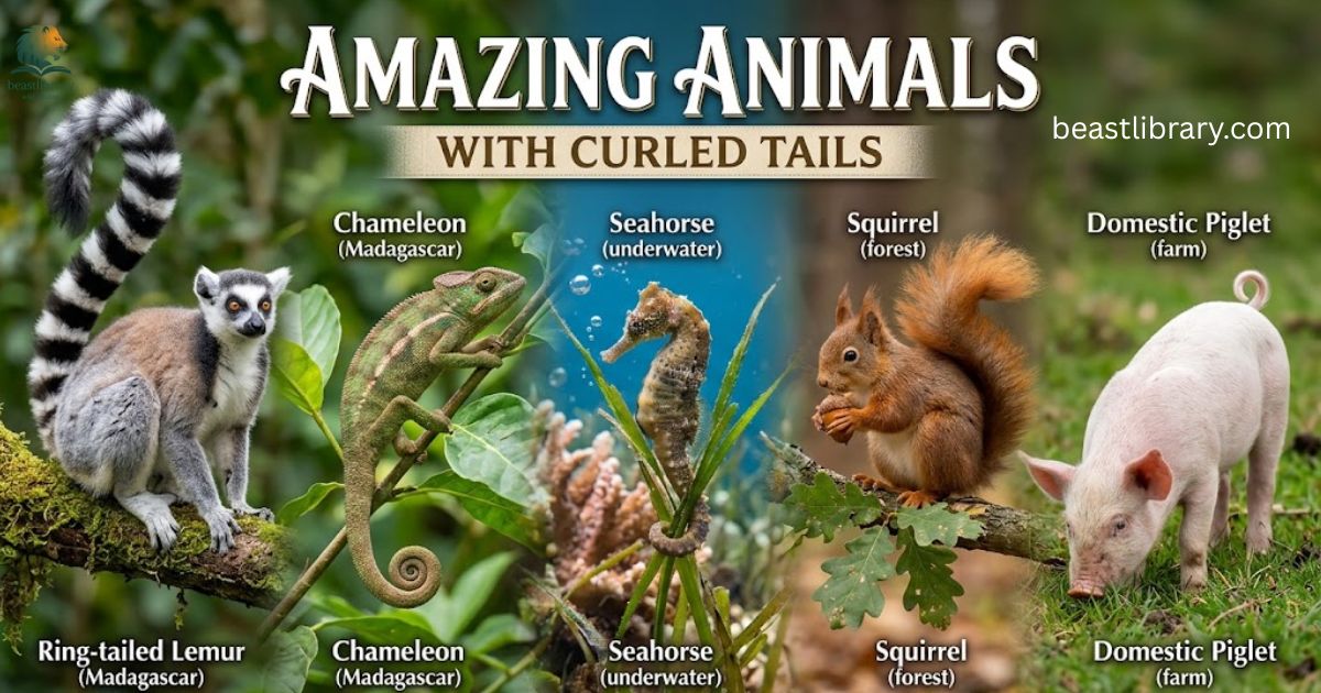 Animals with curled tails