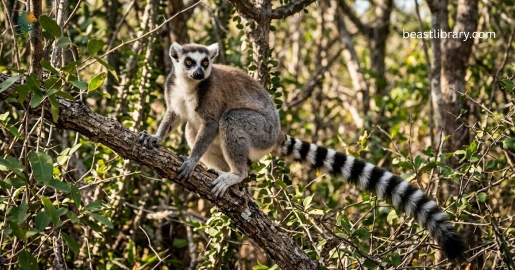 Ring-Tailed Lemur- Animals With Bushy Tails
