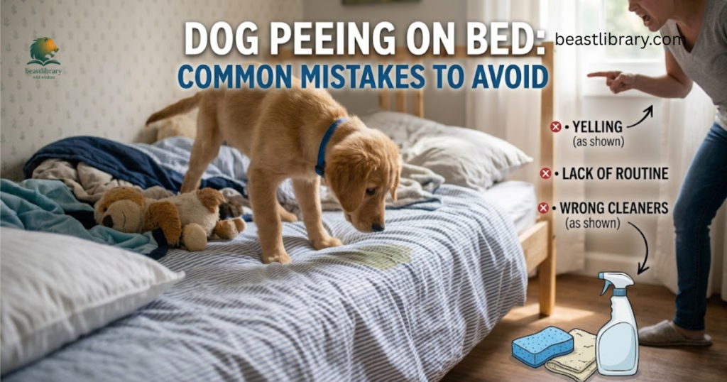 Dog peeing on bed: Common Mistakes To Avoid