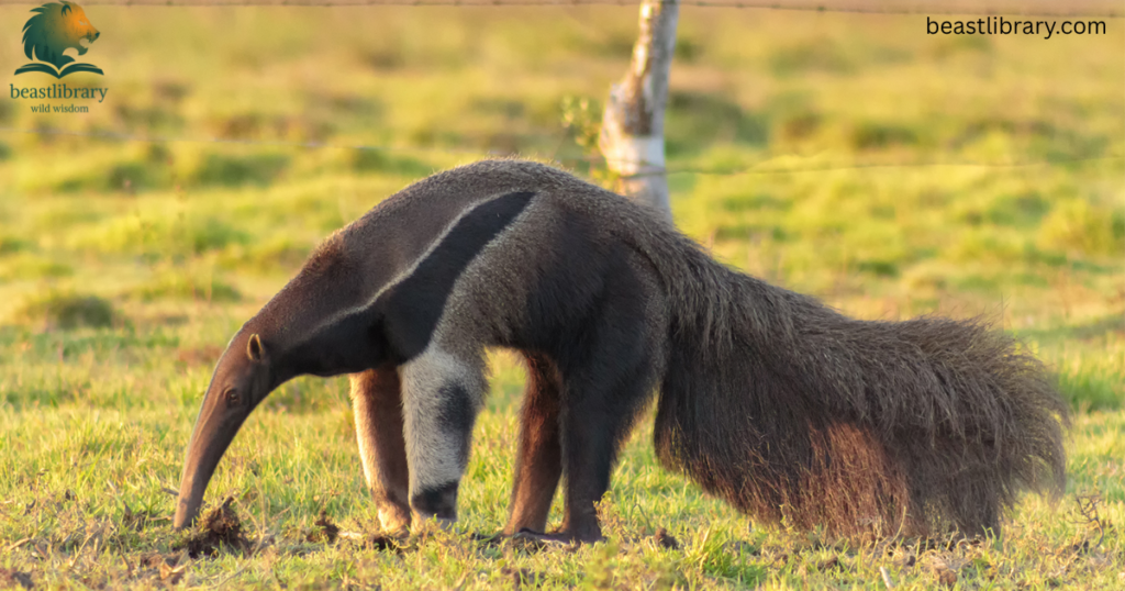 giant anteater with long tail