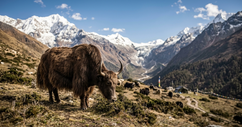 yak with hairs