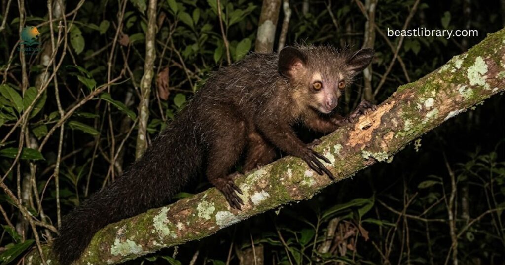 Aye- aye- Animals with big eyes